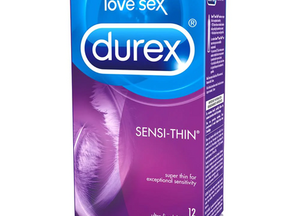 Durex - Sensi-Thin Lubricated Ultra-Thin Condoms | 12 Condoms