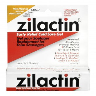 Gel Zilactin pour soulagement précoce des boutons de fièvre - Alcool benzylique 10 % | 6g