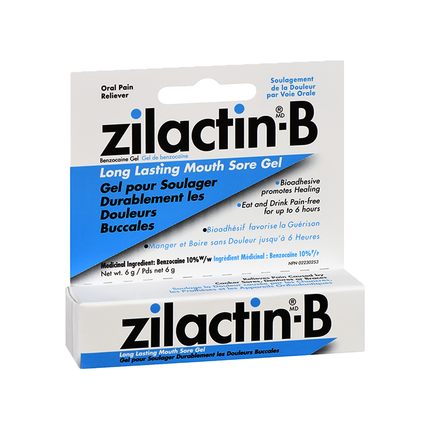 Zilactin-B – Oral Gel, Benzocaine 10% | 6 g