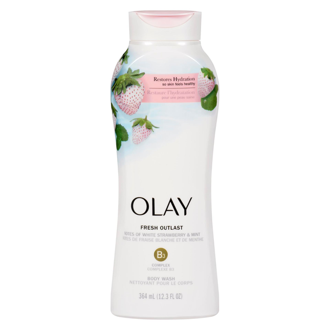 Olay - Nettoyant pour le corps Fresh Outlast B3 - Fraise blanche et menthe | 364 ml
