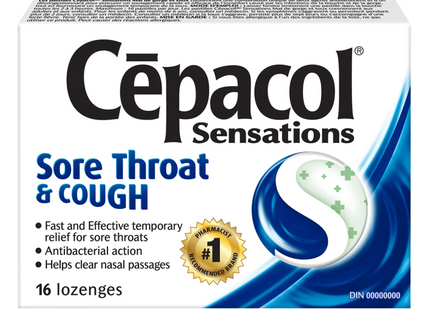 Cepacol - Sensations Lozenges - Sore Throat & Cough | 16 Lozenges