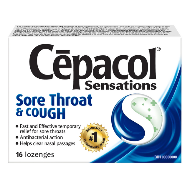 Cepacol - Sensations Lozenges - Sore Throat & Cough | 16 Lozenges