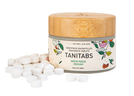 Tanit - Comprimés de dentifrice à la menthe fraîche | Pot de 124 comprimés