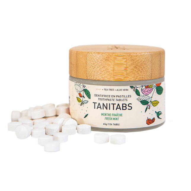 Tanit - Comprimés de dentifrice à la menthe fraîche | Pot de 124 comprimés