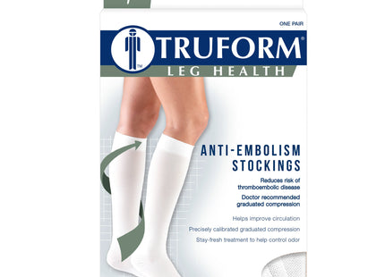 TRUFORM - Anti-Embolism Knee High Stockings | Closed Toe 18 Mmhg