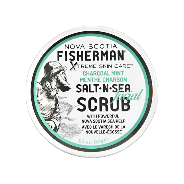 Nova Scotia Fisherman - Salt & Sea Facial Scrub, Charcoal Mint | 153 g