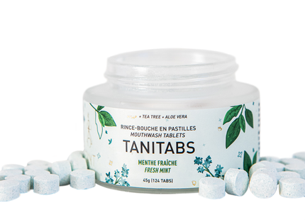Tanit - Mouthwash, Fresh Mint | 124 Tab Jar