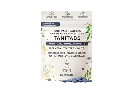Tanit - Toothpaste Tablets, Fresh Mint + Charcoal | 62 Tabs