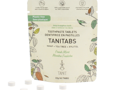 Tanit - Bain de bouche à la menthe fraîche | 62 comprimés