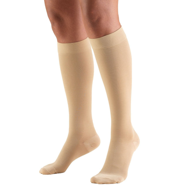 TRUFORM - Below-Knee Microfiber Socks/Aloe Vera | Closed Toe 20-30 Mmhg