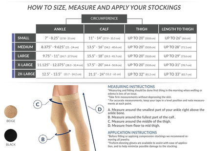TRUFORM - Thigh High Stockings, Dot Top, Closed-Toe | 20-30 mmHg