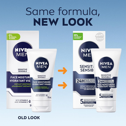 Nivea Men - Sensitive Skin Face Moisturizer with Vitamin E | 75 mL