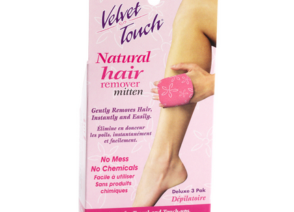 Velvet Touch - Natural Hair Remover Mitten | 3 Pack
