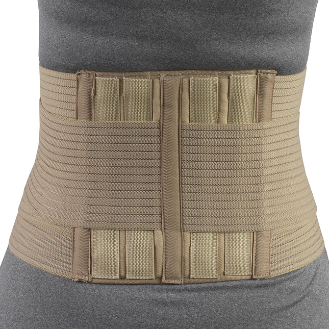 OTC - 9" Elastic Lumbosacral Lightweight Support "Petite"/Steel Stays Beige