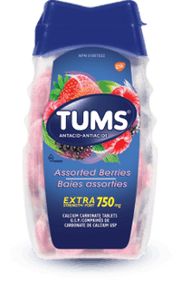 Tums - Extra Strength 750 mg Antacid Tablets - Assorted Berries Flavour | 100 Count