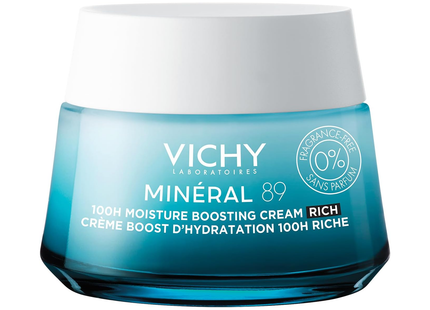 VICHY - Minéral 89 Moisture Boosting Cream 100H , Fragrance Free | 50 mL