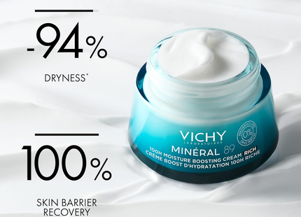 VICHY - Minéral 89 Moisture Boosting Cream 100H , Fragrance Free | 50 mL