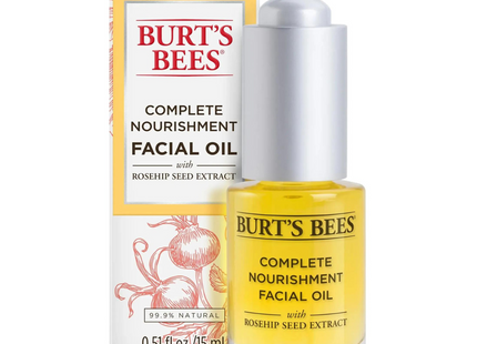 Burt's Bees - Huile pour le visage nourrissante complète avec extrait de graines de rose musquée | 15 ml