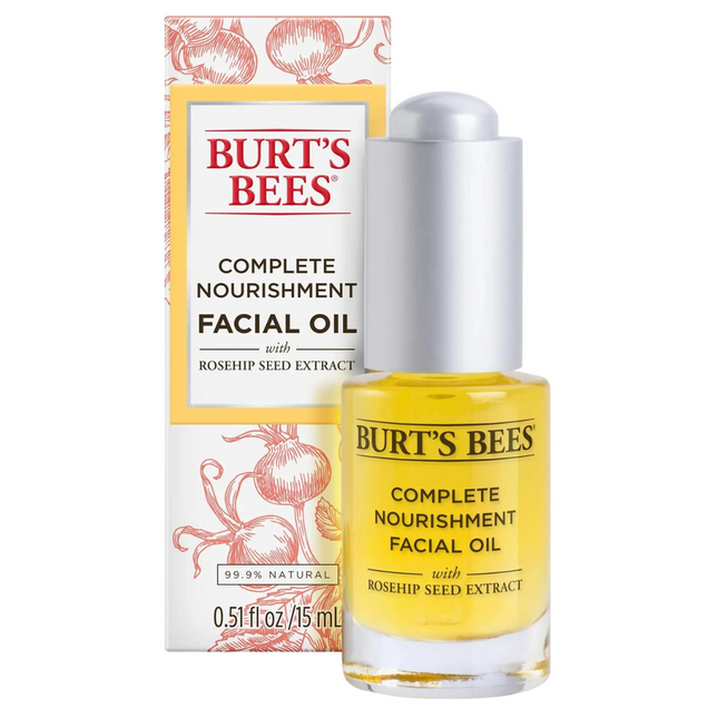 Burt's Bees - Huile pour le visage nourrissante complète avec extrait de graines de rose musquée | 15 ml