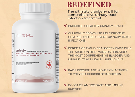 Intimae - Protect+ Advanced UTI Protection - Cranberry & D-Mannose