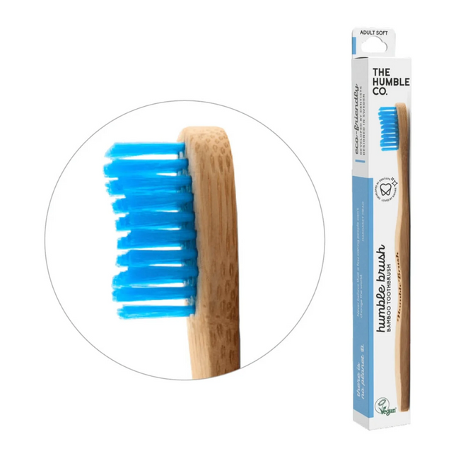 Humble Co. - Brosse à dents en bambou Humble Brush - Bleu | Adulte doux