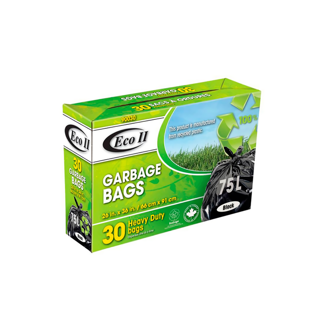 ECO II - Heavy Duty 75L Garbage Bags | 30 Bags