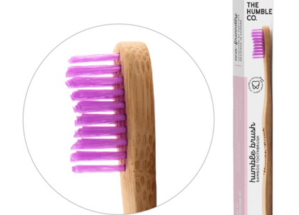 THe Humble Co. - Humble Brush Bamboo Toothbrush - Adult Soft Purple |  1 Toothbrush