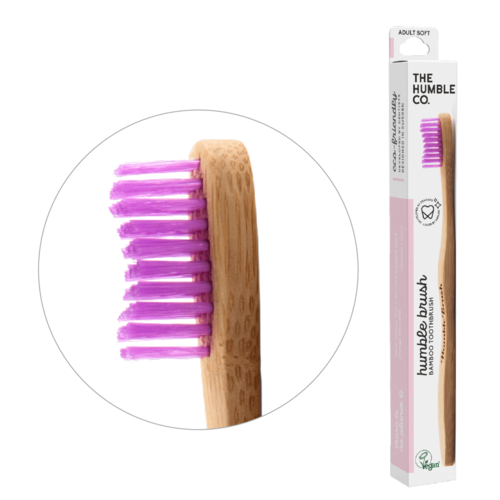 THe Humble Co. - Humble Brush Bamboo Toothbrush - Adult Soft Purple |  1 Toothbrush