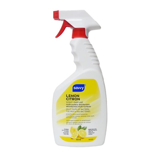 Savvy - Multi Surface Disinfectant - Lemon | 650 mL