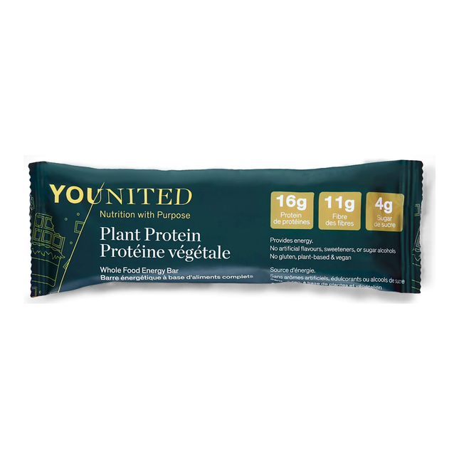 Younited - Barre énergétique à base de protéines végétales - Chocolat | 60g
