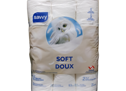 Savvy - Papier hygiénique doux au toucher | 12 rouleaux