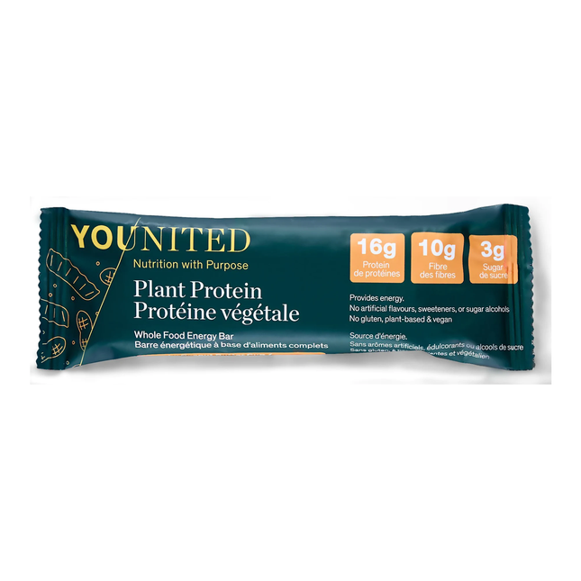 Younited - Barre énergétique à base de protéines végétales - Beurre de cacahuète croquant | 60g
