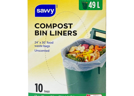 Savvy - Sacs composteurs 49 L | 10 sacs
