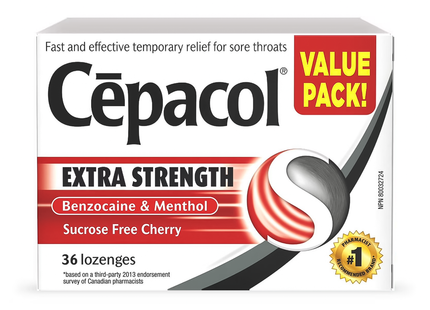 Cepacol - Pastilles de cerise extra fortes | 36 pastilles
