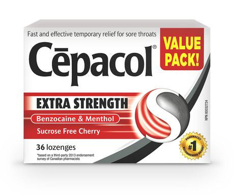 Cepacol - Pastilles de cerise extra fortes | 36 pastilles