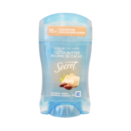 Secret - Gel anti-transpirant transparent 48 h au beurre de cacao | 45 g