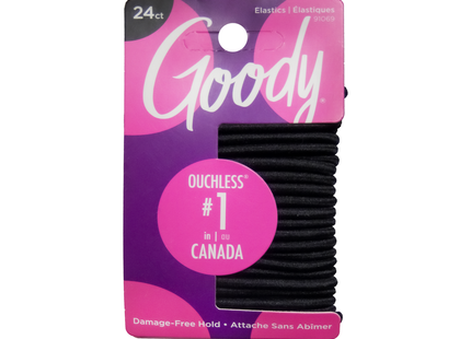 Goody - Ouchless Black Elastics | 24 ct