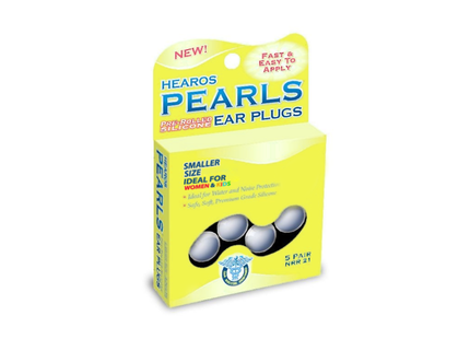 Hearos - Pearls Pre-Rolled Silicone Earplugs - Small NRR 21dB | 5 Pair