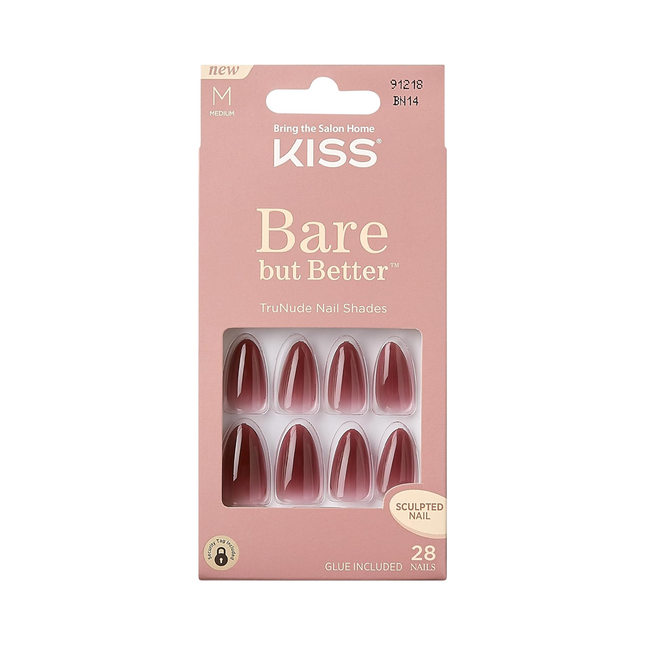 Kiss - Bare But Butter Ready To Wear Nails BN14A, Medium | 28 Nails