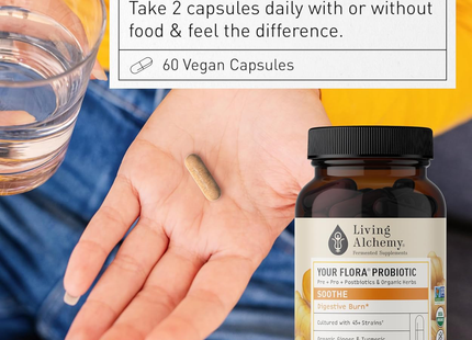Living Alchemy - Votre Flore Probiotique Apaisante | 60 Gélules
