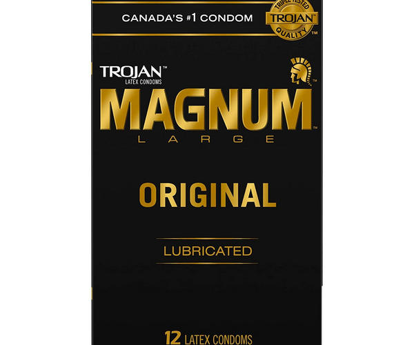 TROJAN - Magnum Lubricated Latex Condoms 12-Count | Original or XL