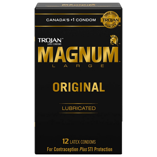 TROJAN - Magnum Lubricated Latex Condoms 12-Count | Original or XL