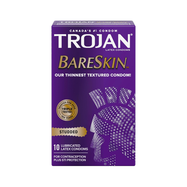 Trojan - Bareskin Studded Condoms | 10 Condoms