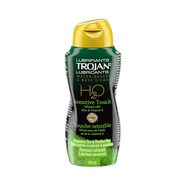 Trojan - Lubrifiant intime Sensitive Touch H2O à l'aloès et à la vitamine E | 163 ml