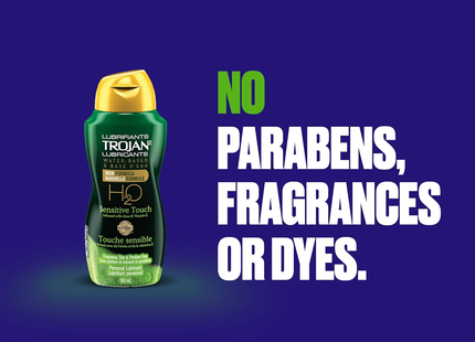 Trojan - Lubrifiant intime Sensitive Touch H2O à l'aloès et à la vitamine E | 163 ml