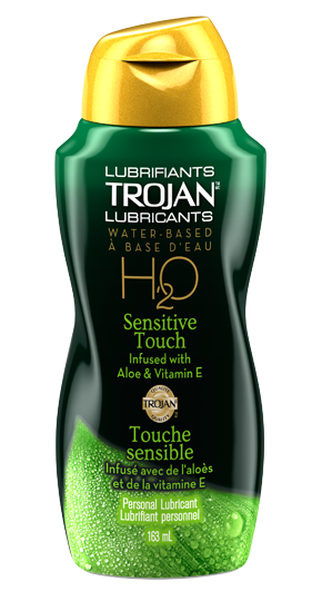Lubrifiant personnel Trojan Sensitive Touch H2O avec aloès et vitamine E | 163 ml