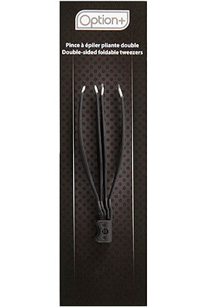 Pince à épiler pliable double face Option+