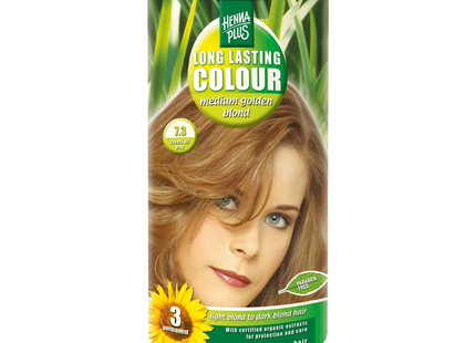 Hennaplus - Long Lasting Colour Medium Blond 7 | 100 mL
