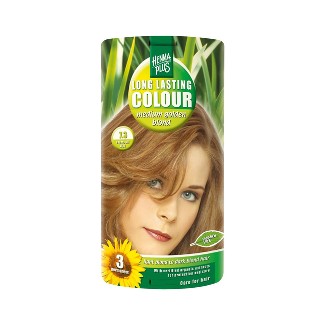 Hennaplus - Long Lasting Colour Medium Golden Blond 7.3 | 100 mL