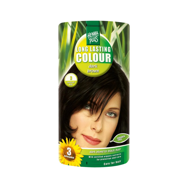 Hennaplus - Long Lasting Hair Colour Dark Brown 3 | 100 mL